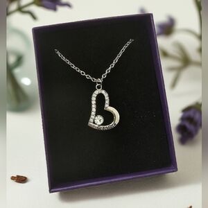Silver "Grandma" Heart Pendant Necklace